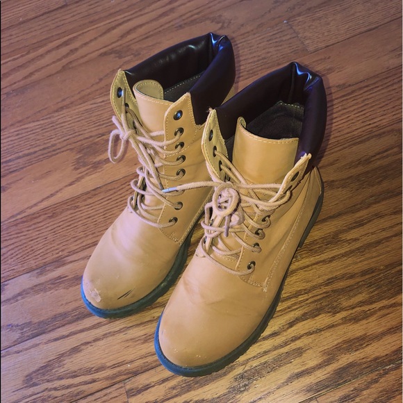 Timberland- Inspired Ankle Boots Combat Booties - Picture 2 of 6